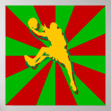 Retro Basketball Player Posters
