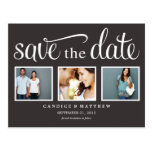 RETRO BLACK | SAVE THE DATE ANNOUNCEMENT POST CARD