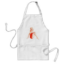Retro Blonde Pin Up Girl Aprons