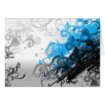 Retro Blue Abstract Cards