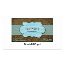Retro Blue/Brown Business Card