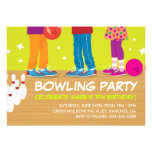 Retro Bowling Birthday Party Invitations,