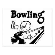 Retro Bowling Post Card