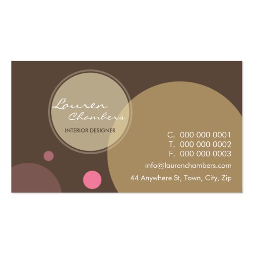 RETRO BUSINESS CARD :: large dots 1L