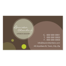 RETRO BUSINESS CARD :: large dots 7L