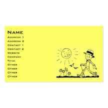Retro Businessman Business Card Template