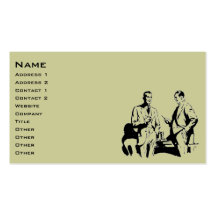 Retro Businessmen Business Cards
