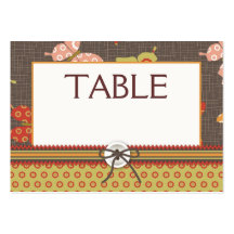 Retro Butterflies Table Card Flat Mini Business Card Templates