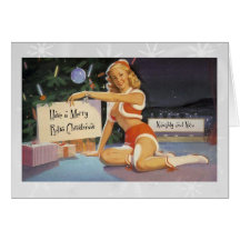 Retro Christmas Pin Up Card
