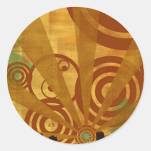 Retro City Round Sticker