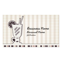 Retro Cocktail Bar Drink Business Card