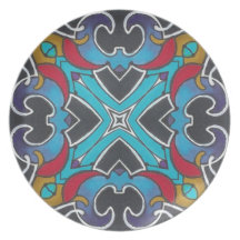 RETRO COMPANION ECLECTIC AND ELECTRIC GRAPHIC PARTY PLATES