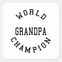 Retro Cool Grandpas Gifts World Champion Grandpa Stickers