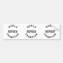 Retro Cool Nephews Gifts World Champion Nephew Bumper Sticker