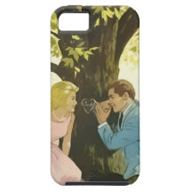 Retro couple iPhone 5 case