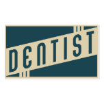 retro dentist business card