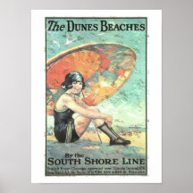 Retro Dunes Beaches poster