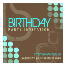 Retro Electro Party Birthday Invitation