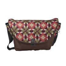 Retro embroidery messenger bag medium
