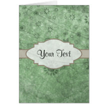 Retro Flowers and Butterflies Aqua.png Greeting Card
