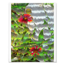 retro flowers art photo