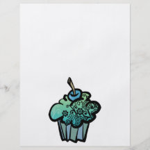 retro flowers cupcake flyers
