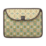 Retro Geometric Blocks Abstract Laptop Bag Sleeves For MacBooks