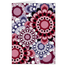 Retro Georgie Pink Greeting Cards