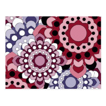 Retro Georgie Pink Postcards
