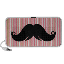 Retro Girly Mustache Moustache Stache Custom Travel Speaker