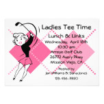 Retro Golf Babe Invitation