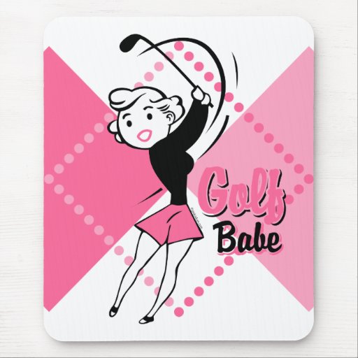 Retro Golf Babe Mousepad