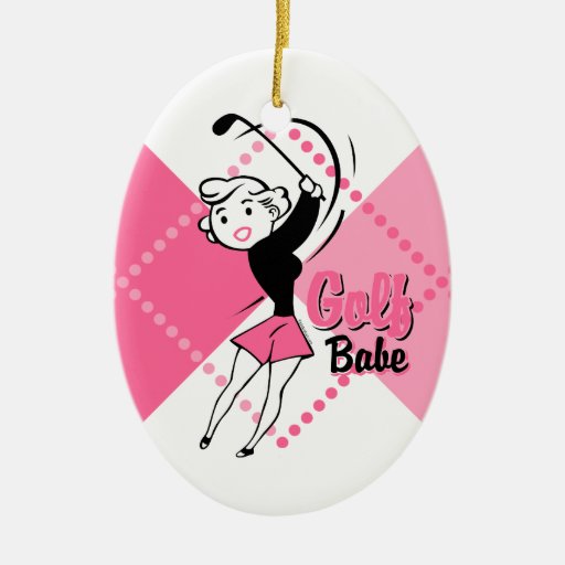 Retro Golf Babe Ornament