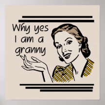 Retro Granny T-shirts and Gifts Poster