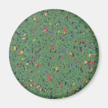 Retro Green Confetti Speckled Magnets