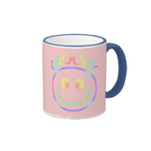 Retro Groovy Rainbow Smiley Mug