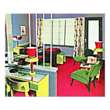 Retro Hotel Room Photo Art