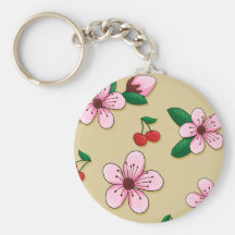 Retro Japanese Cherry Blossom Keycain Key Chain