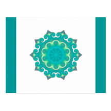 Retro Kaleidoscope Abstract Postcards