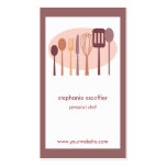 Retro Kitchen Cooking Utensils Chef Business Card