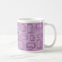 Retro lilac rectangles mug