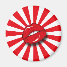 RETRO LIPS REFRIGERATOR MAGNETS