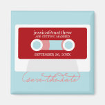 Retro Mixtape Wedding Save the Date Refrigerator Magnet