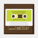 Retro Mixtape Wedding Save the Date Refrigerator Magnets