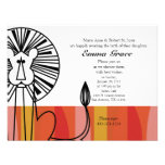 retro MOD custom safari Baby Shower invitation