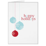Retro Modern Holiday Ornaments Card