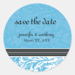 Retro Modern Thistle-Save The Date Sticker