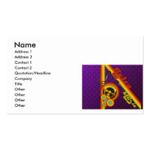 retro music funky vector art business cards