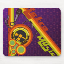 retro music funky vector art mousepads