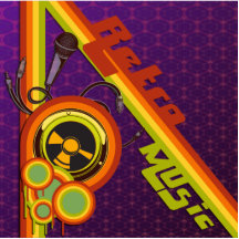retro music funky vector art photo cut out